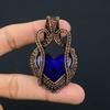 Heart Shaped Blue Flash Labradorite Gemstone Copper Wire Wrapped Handmade Jewelry Pendant
