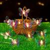 1pc 10/20 LED Blue Purple Butterfly Fairy Lights Indoor Hanging Decorative Lamp Battery Powered For Home Party Festival Decor