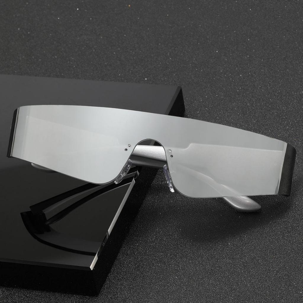 Cyberpunk Future Tech Sunglasses UV400 Protection Frameless One-Piece Design for Women Men Cycling Shades Fashion Eyewear