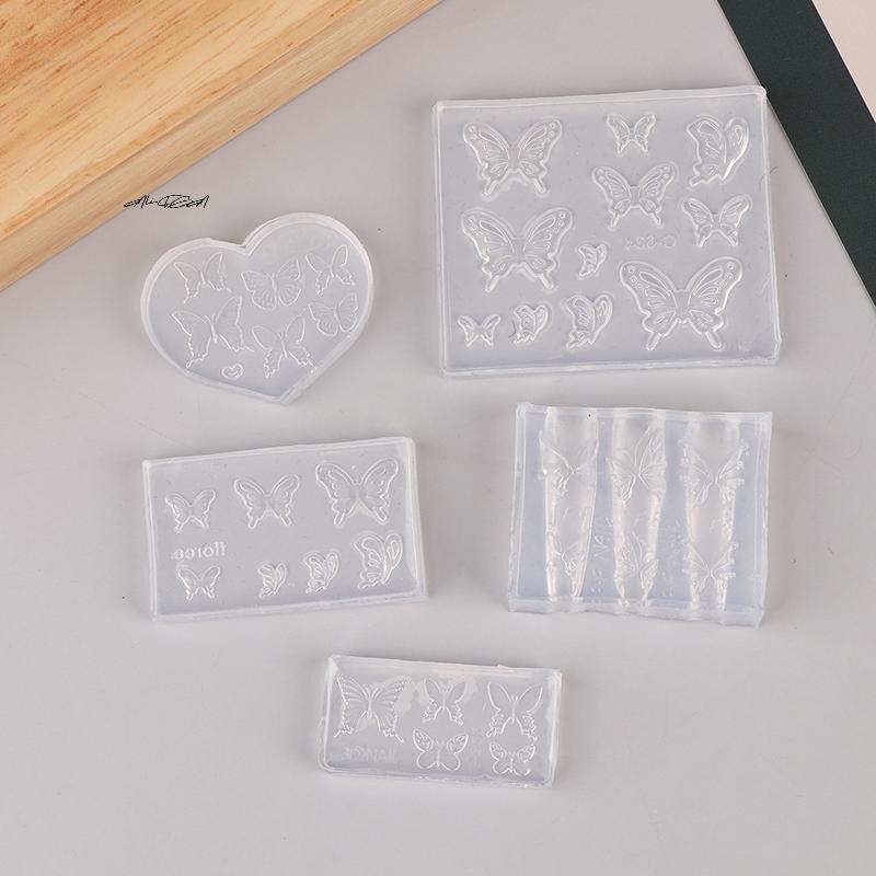 1Pc 3D Butterfly Silicone Nail Art Template DIY Design Decorated Manicure Art Mould Tools for Nail Decoration