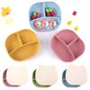 BPA-Free Baby Weaning Dishes Cartoon Bear Divided Dinner Plate  Baby Eating Supplies