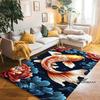 Tappeto Cartoon Lussuoso Pesce Koi Fortunato Yin Yang Carpa per Camera da Letto Soggiorno Divano Tappetino d'Ingresso Casa, Tappetino Pavimento Grande Antiscivolo per Bambini