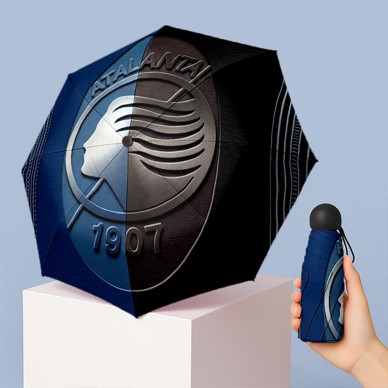 Atalanta FC Mini 5 Fold Pocket Umbrella Compact Lightweight Anti UV Rain Sun Protection Umbrella Portable Travel Umbrella