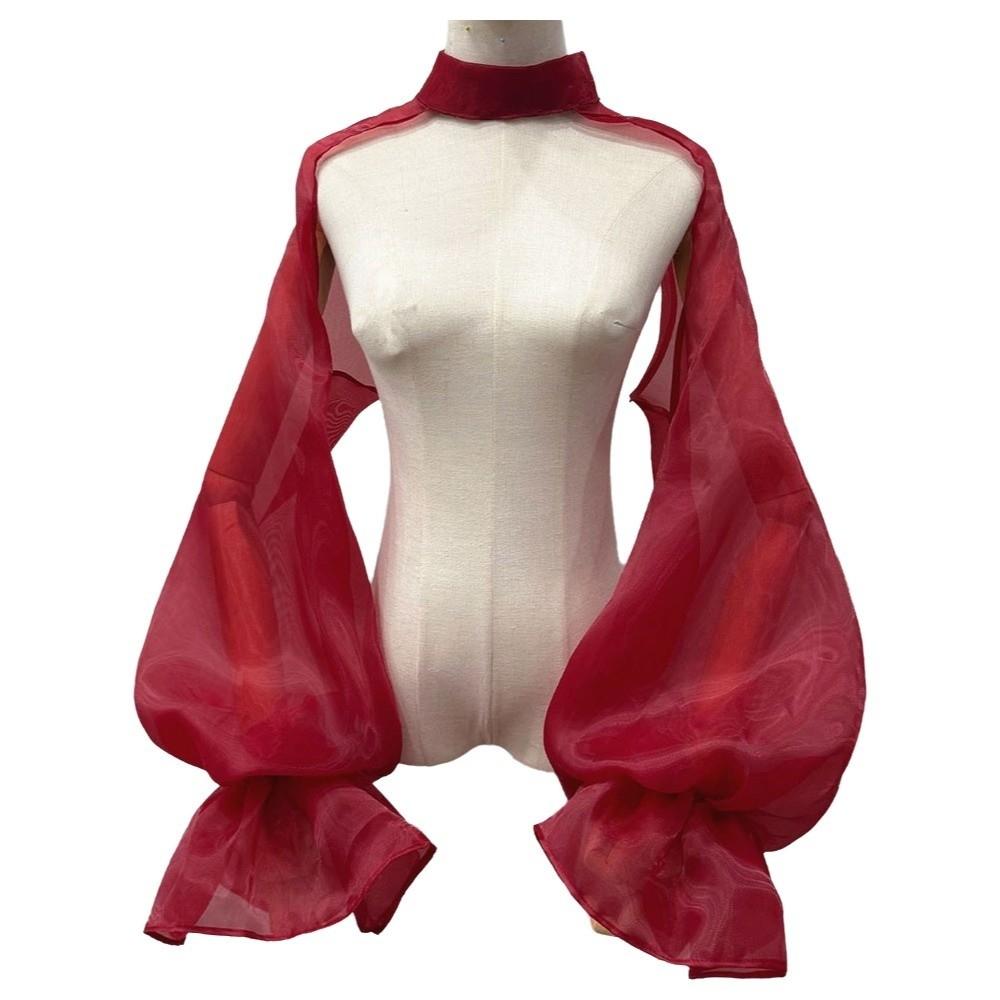 Transparent Bridal Sleeves Puffy Bride Shawl Sleeve Elegant Wedding Arm Sleeves Evening Prom