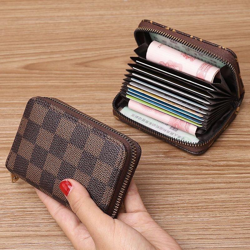 Large Capacity Zippered Magnetic Document And Card Holder Bag One Size