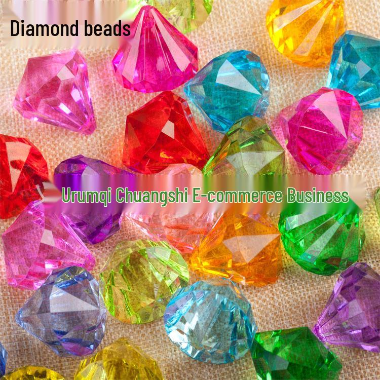 Diamond Clear Acrylic White Pendant DIY Beaded Curtain - Imitation Crystal Water Drop Beads