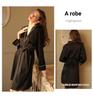 Summer Women's Luxury Silk-Like Cardigan Robe & Pajamas Set