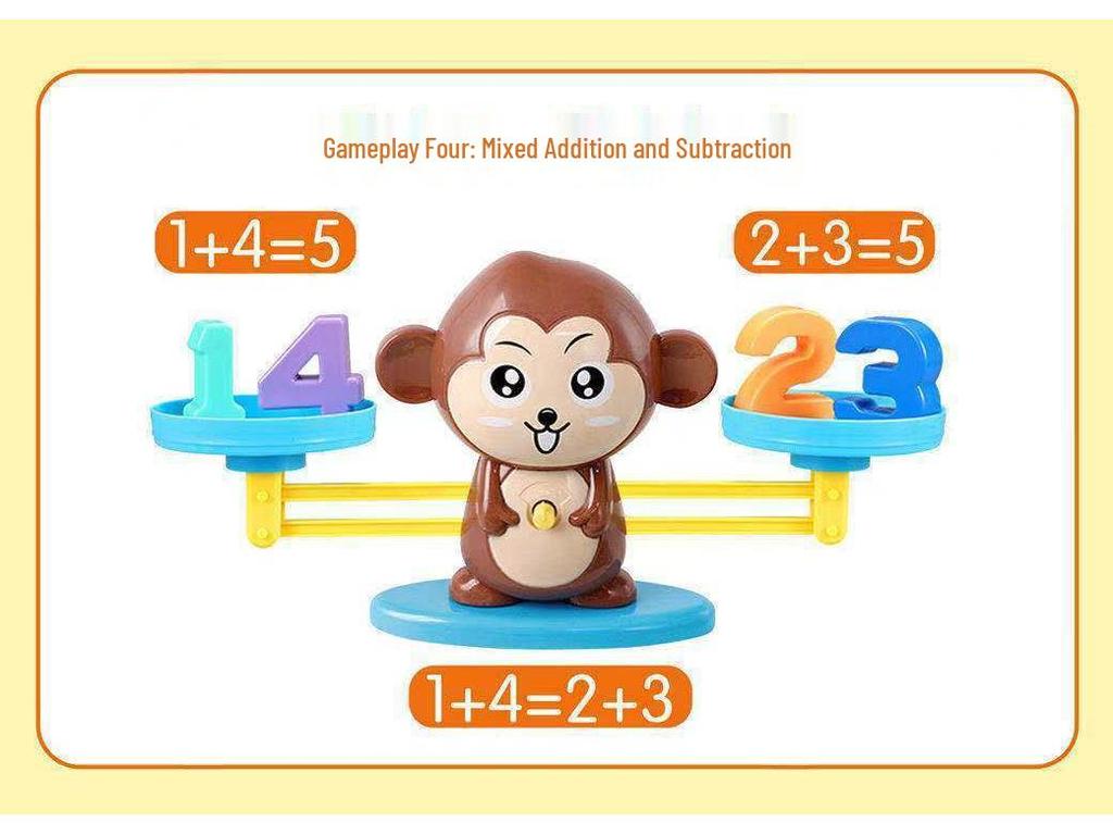Monkey Balance Game: Addition & Subtraction Educational Toy for Kindergarten