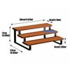 Practical Wood And Metal Constructed Desktop Shelf Unit 3 Tiers Storage Rack For Water Glasses Perfume Bottles