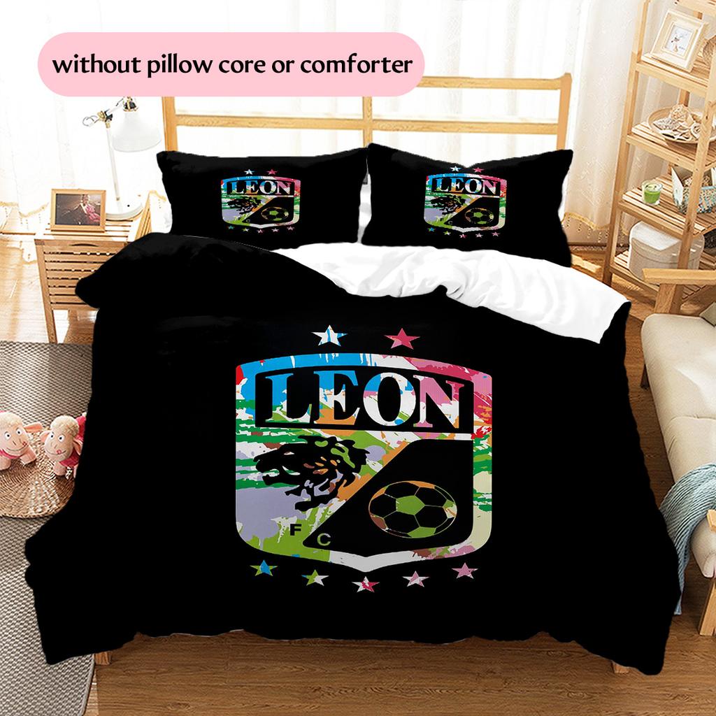 Club León Pattern Bedding Quilt Set Home Decoration Gift (1 * Duvet Cover + 2 * Pillowcase Without Core)