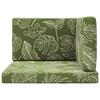 Outdoor Sofa Cushions 3 pcs Leaf Design Polyester