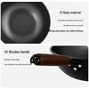 Chuidahuang 32cm Refined Iron Wok with Lid