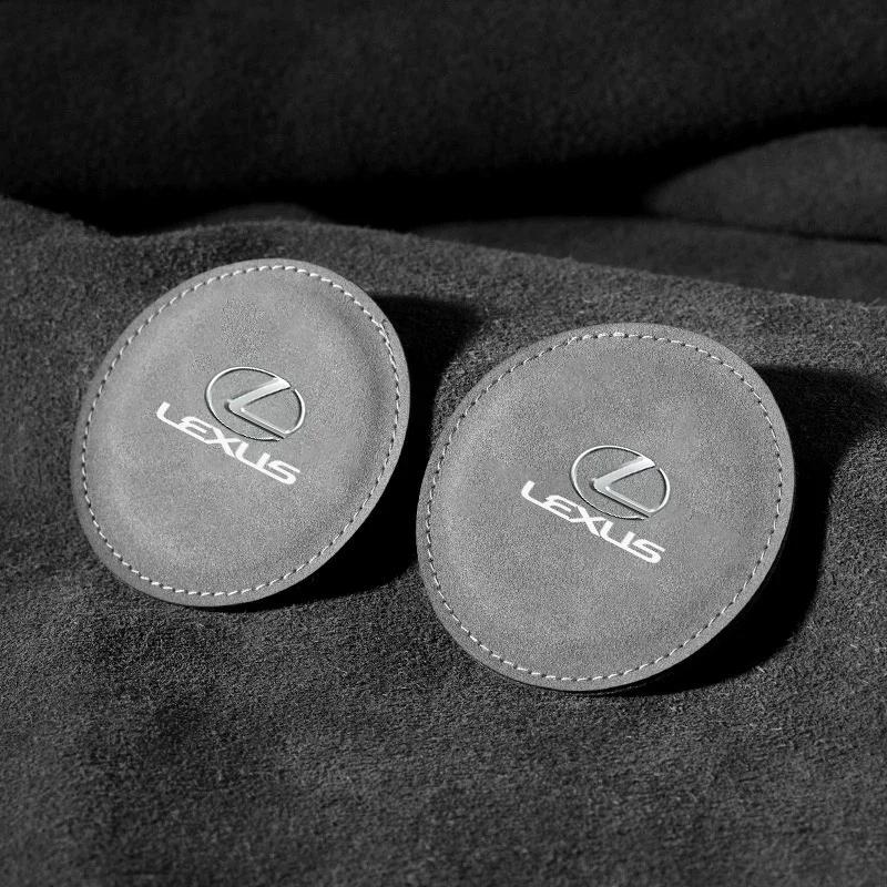 

Suede Car Coaster Water Cup Holder Anti-Slip Pad Accessories For Lexus ES300 RX330 RX300 GS300 IS250 IS200 CT200h IS300 NX RX LX сірий