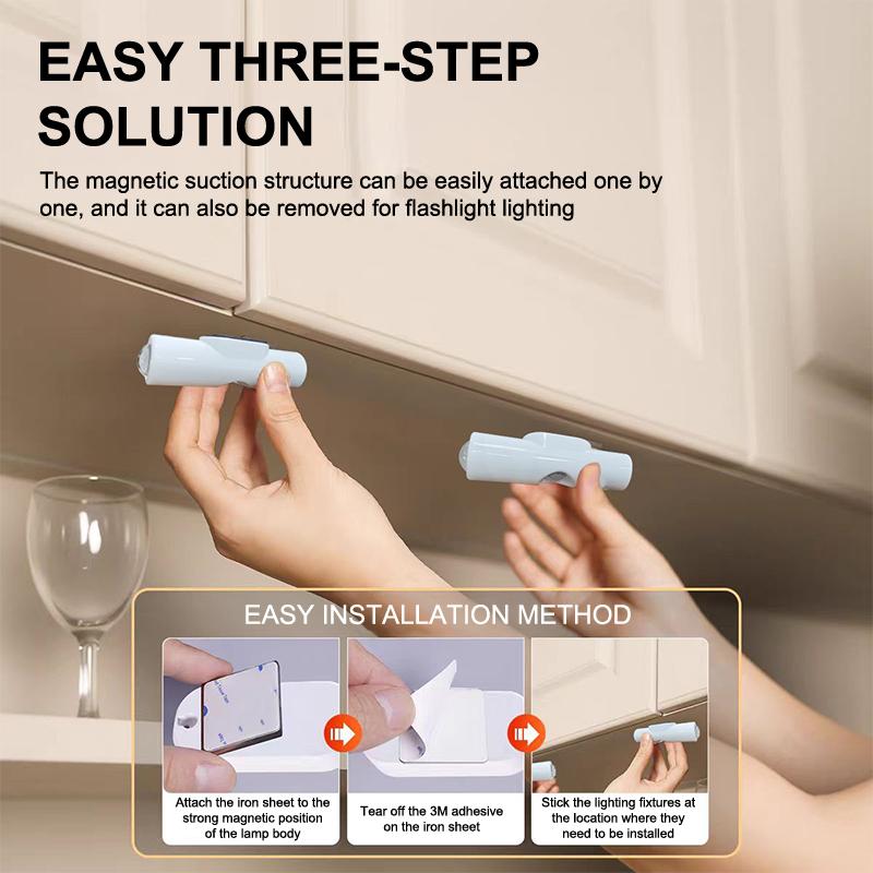 Two Tone Cat Eye Motion Sensor Wall Lamp USB Rechargeable Energy Efficient Lighting for Home Office Hotel Corridor