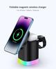 New Light 3 in 1 Magnetic Wireless Charger Stand For iPhone 14 13 12 Apple Watch 8 7 6 Airpods Watch Fast Charging Dock Station