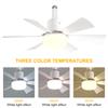 Socket Fan Light with Remote Screw in Ceiling Fan in Light Socket 3 Speeds Dimmable with Extender & 6 Blades for Bedroom
