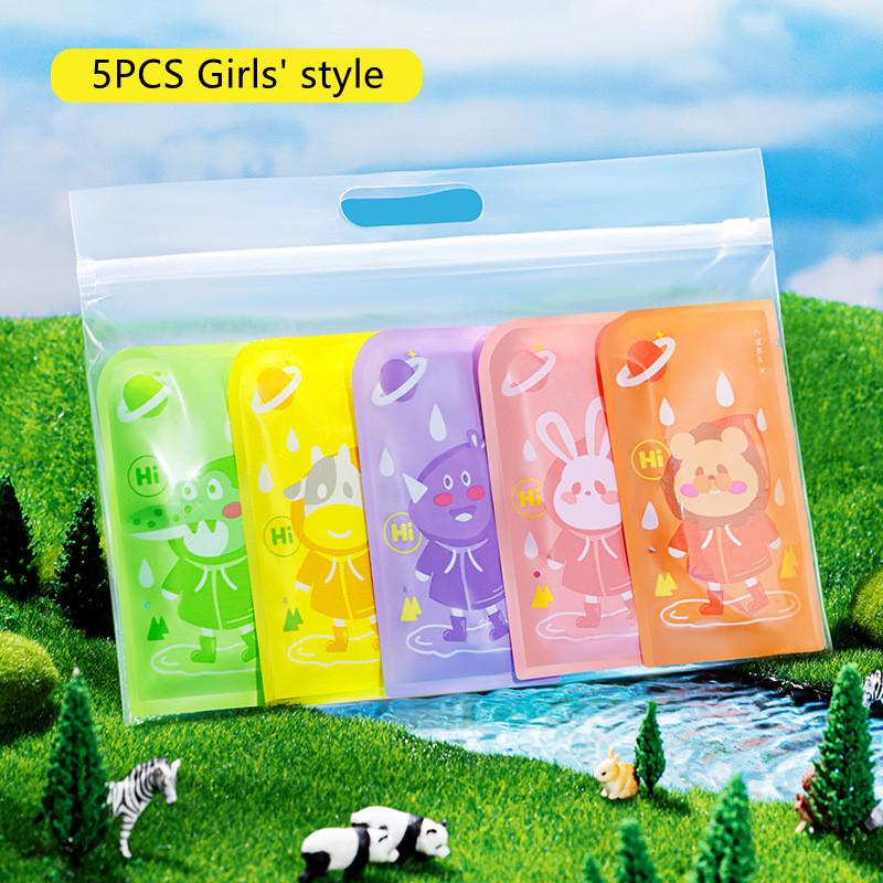 

5PCS Children s Portable Raincoat Travel Outdoor Rainwear Waterproof Boys Girls Disposable Camping Rain Cover Travel Supplies