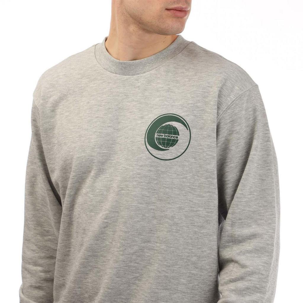 New Balance Mens Graphic Print French Terry Relaxed Fit T-Shirt