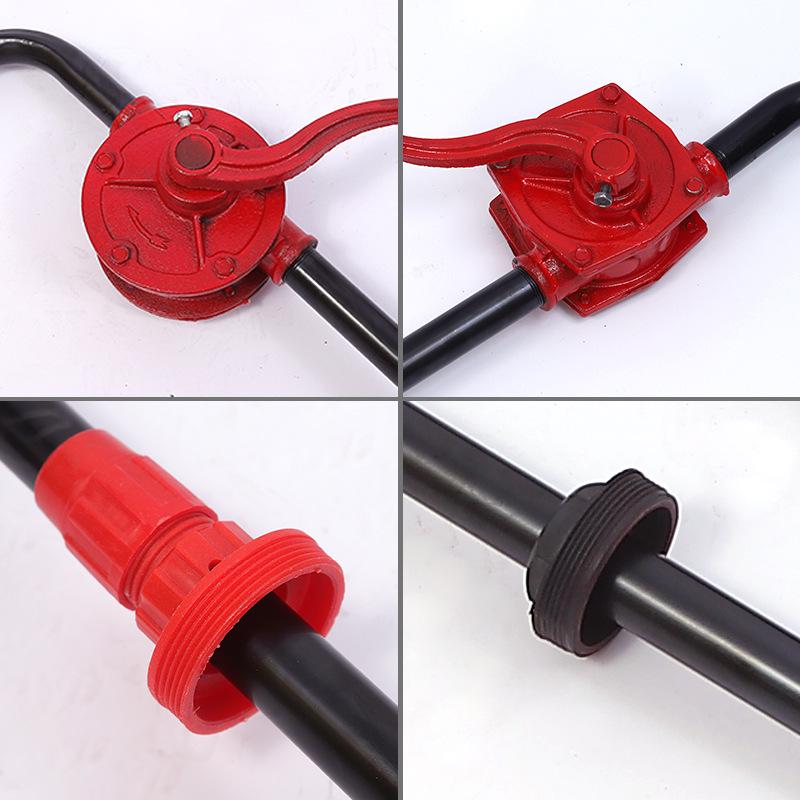 Multi-Purpose Cast Iron Manual Oil Pump - Hand-Operated Drum-Mounted Extractor