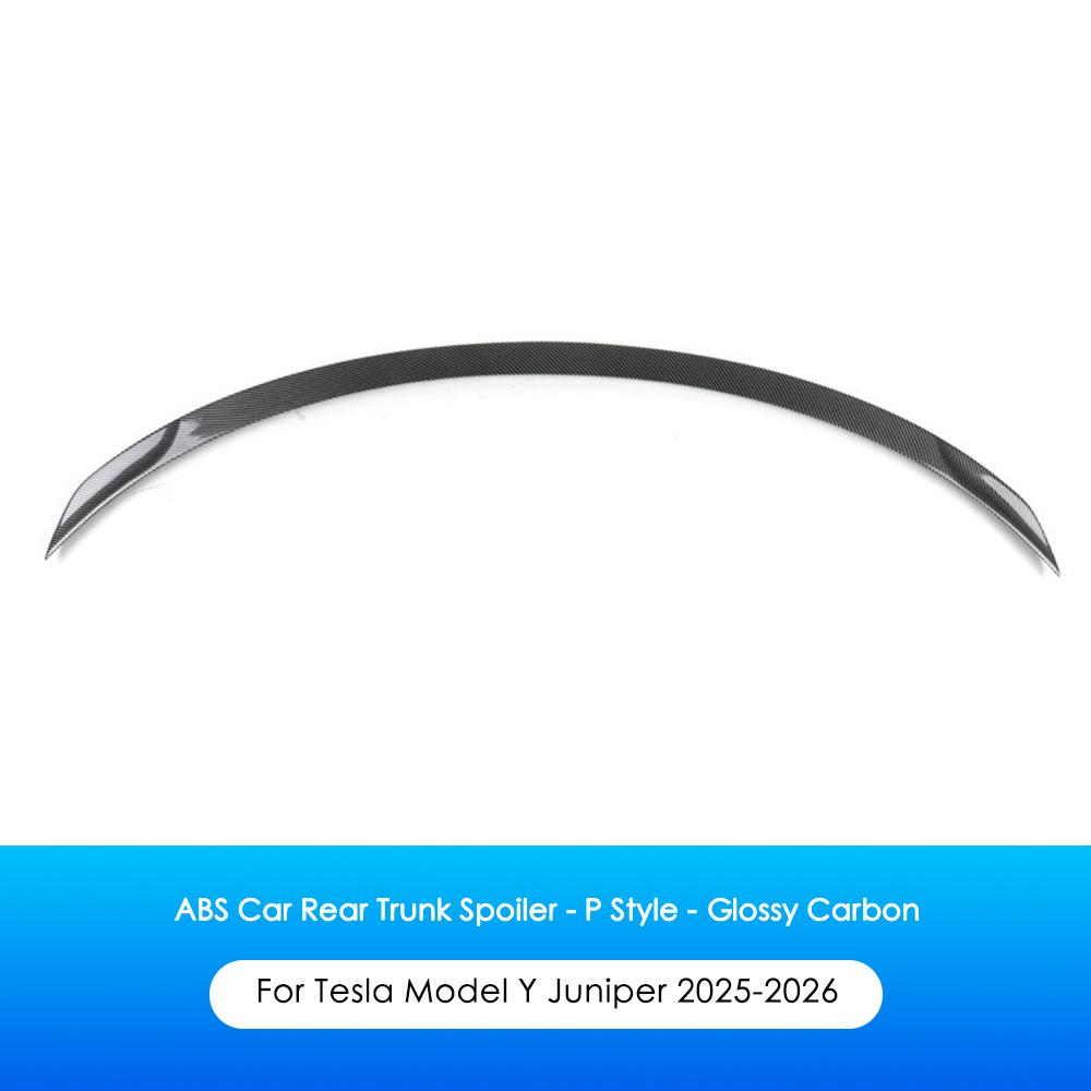 Heenvn ABS Carbon Fiber Spoiler For Tesla Model Y Juniper 2025 2026 Rear Trunk Wing Lid Spoiler Original Modified Car Exterior