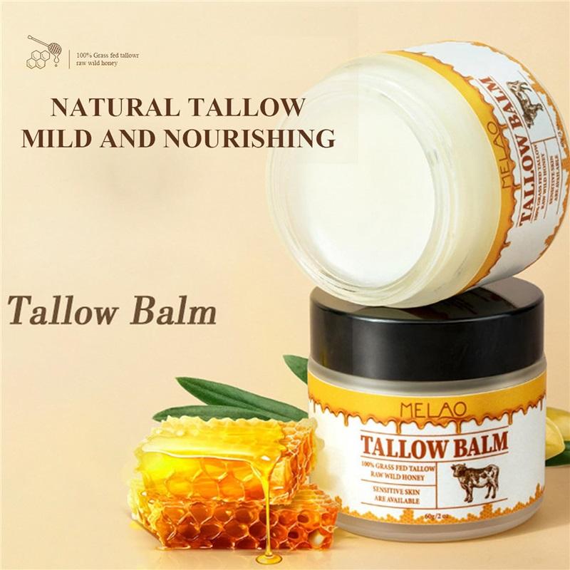 60g Beef Tallow Paste For Skin Care Beef Neck Balm Grass Fed Tallow Wild Honey Skin Moisturizer Face And Body