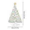 Merry Christmas Window Sticker Xmas Tree Pattern Mall Glass Window Display Electrostatic Sticker Xmas Ornament