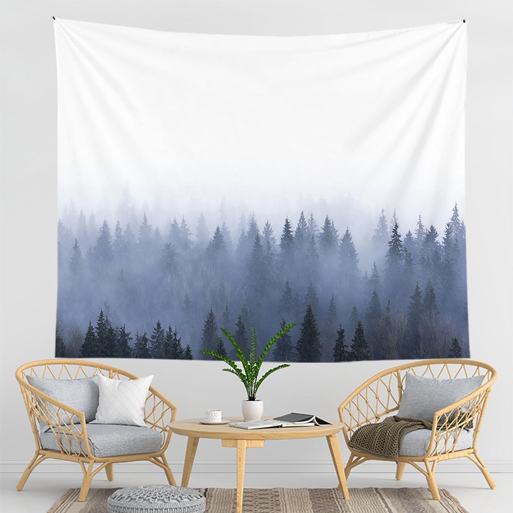 Mountain Psychedelic Tapestry Forest Wall Hanging Bohemian Witchcraft Dorm Decor