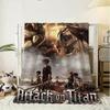 Hot Anime Attack On Titan Throw 240g Flannel Blanket Lightweight Soft Skin-friendly Summer Thin Throw Blanket