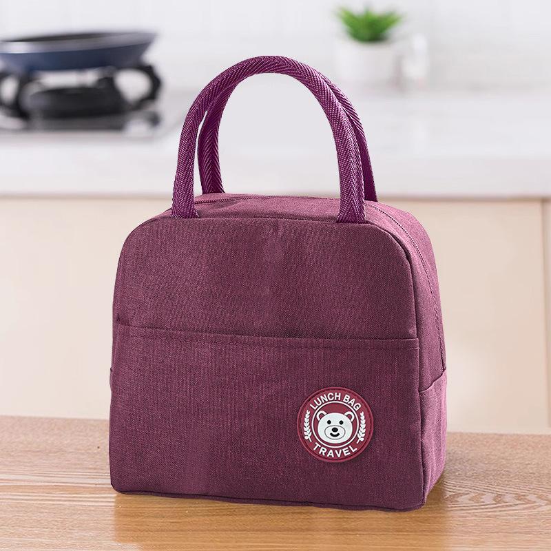Geantă termică portabilă Bento Geantă termică pentru păstrare în stare proaspătă Geantă izolată cutie de prânz Folie de aluminiu Lucru la școală cu geantă de prânz Sacul de gheață