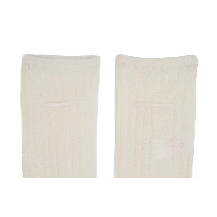 Ribbon Wool Ribbed Leg Warmers_Ivory