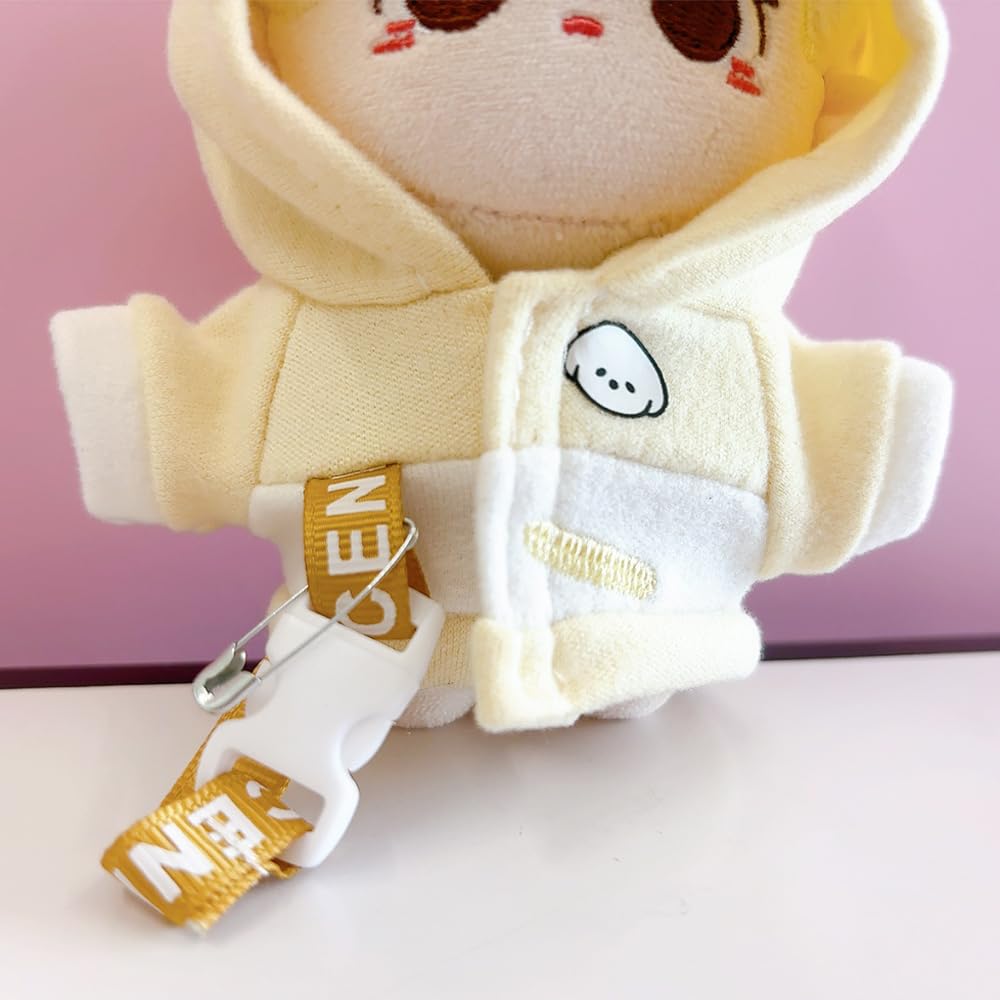 Tier-Kapuzenpullover für 10cm Hund, Gelb, Plüschkleidung, Kigurumi-Zubehör, Otaku-Aktivitäten, Puppen-Maskottchen, K-Pop-Puppen-Kostüm [Gebraucht]