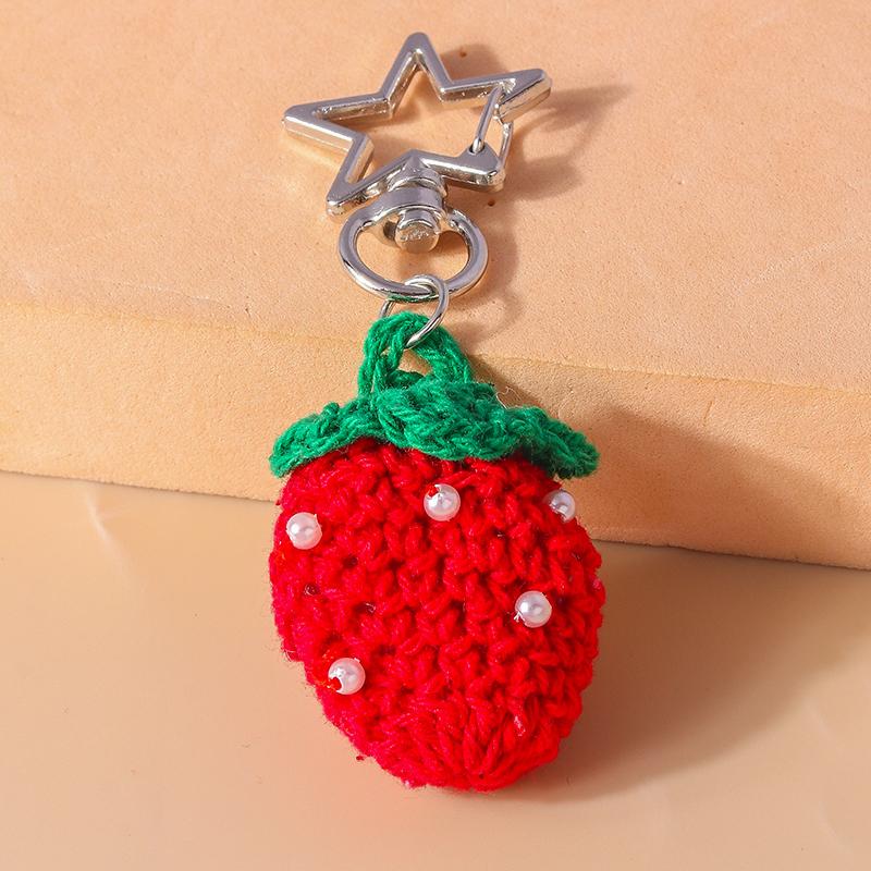 Niedliche Handgestrickte Cartoon-Tier Biene Welpen Schlüsselanhänger Gehäkelte Liebesherz Schlüsselanhänger Anhänger Handtaschen Dekor Damen Mädchen Schmuck Geschenke