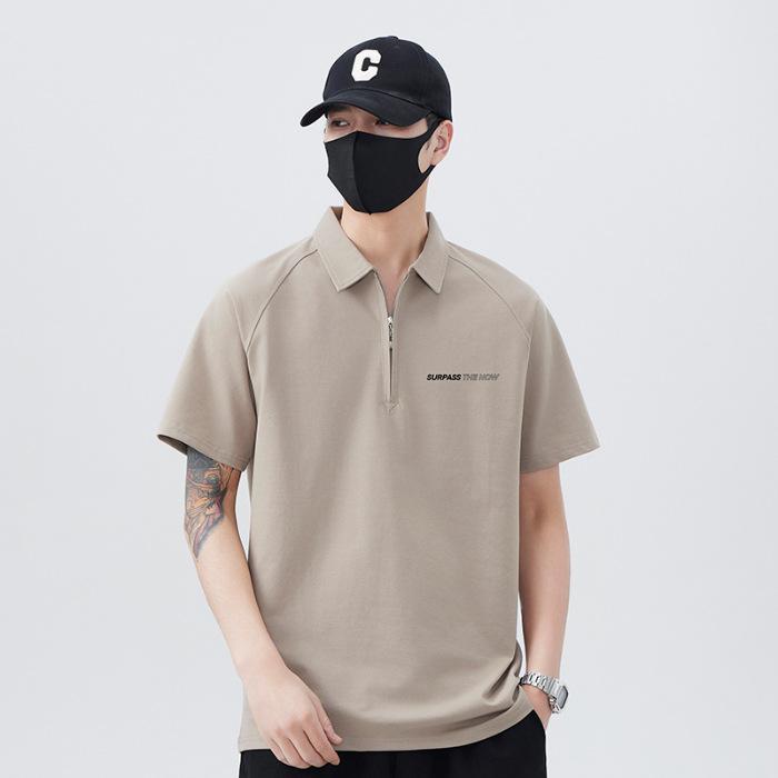 

New Summer Men s Short-sleeved T-shirt Lapel POLO Shirt Short-sleeved Shirt 3XL