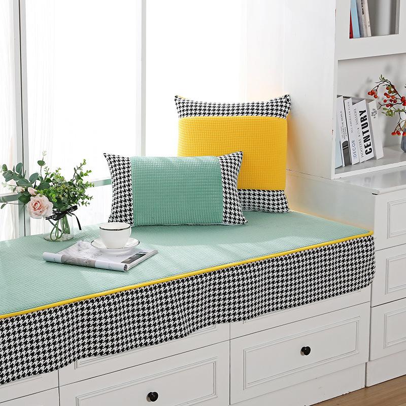 

Оконная подушка, коврик для подоконника, четыре сезона, универсальная нескользящая легкая роскошная подушка для спальни, балкона 60*150cm зелёный