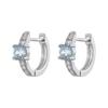 Blue Zirconia Sparkling Diamond-Inlaid Light Luxury Earrings: Studs, Hoops, and Clips for Women