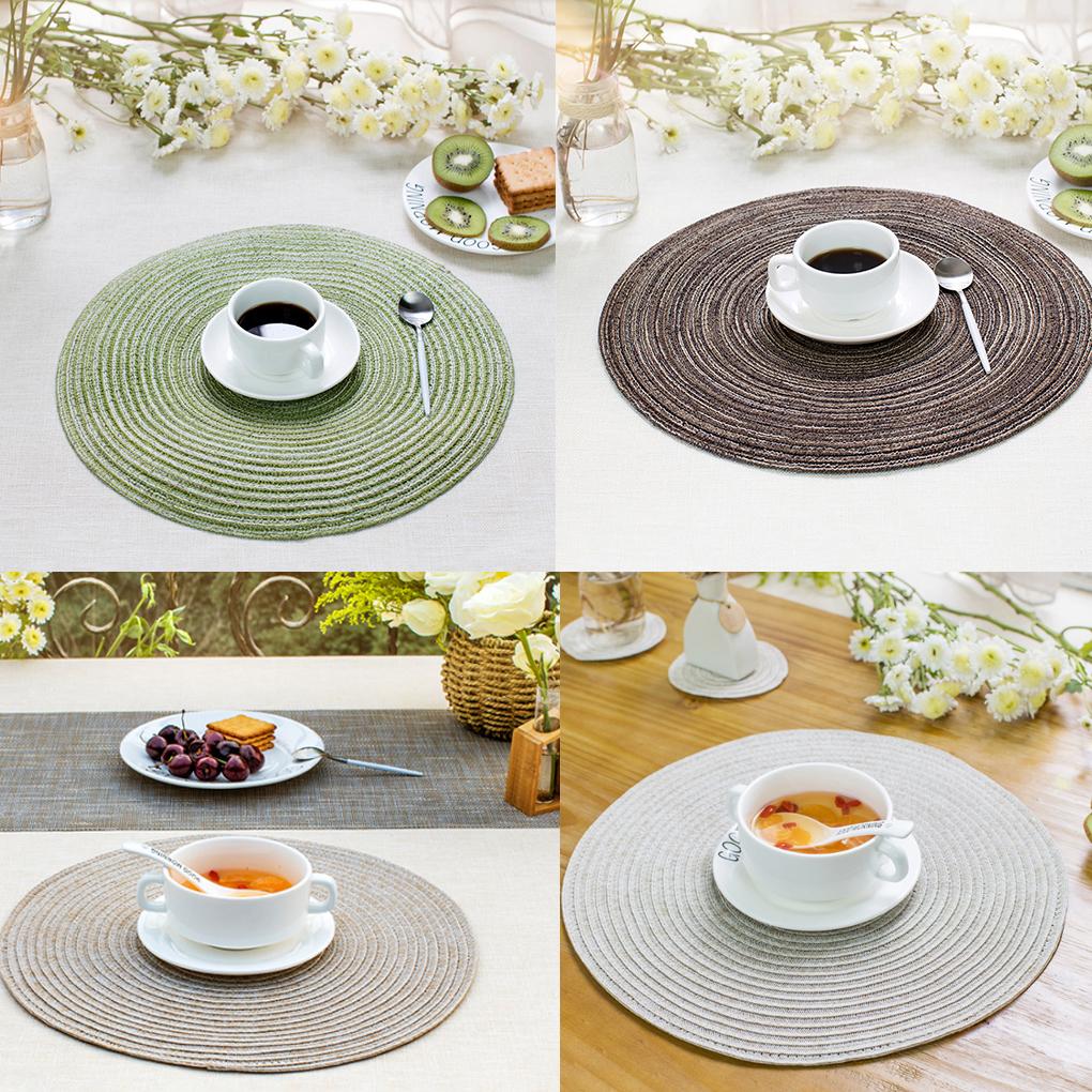 Cotton Weave Thicken Placemat Coaster Home Kitchen Heat Insulated Anti-hot Pad