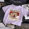 Cute One Piece Tony Tony Chopper Wanted Poster Kids T-Shirt, Adorable Cartoon Character Design, Soft Cotton Tee for Boys Girls
