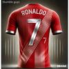 Men's Football Training Jersey Ronaldo Theme Quick Dry Breathable Outdoor Sport Tee Kids Boys Clothes