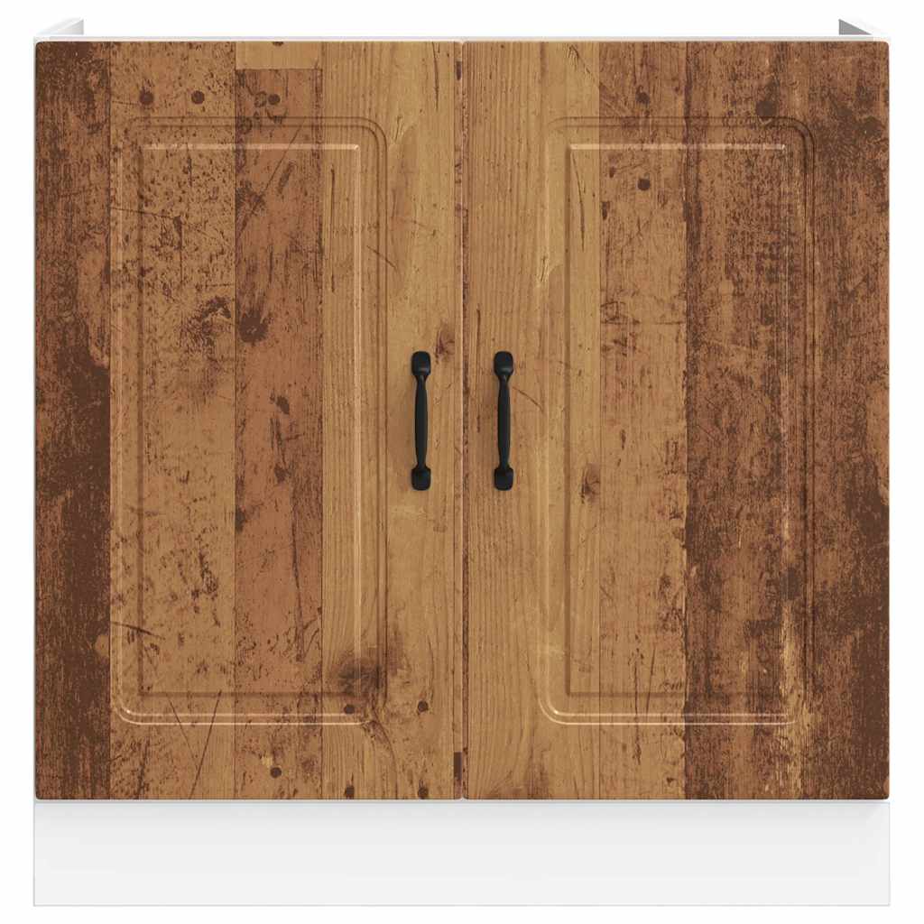 Kalmar Kitchen Base Cabinet with Rustic Wood Look 80 x 46 x 81.5 cm