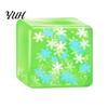 Hand Exerciser Toy Ice Cube Stress Relief Toy, Glow-in-the-Dark Snowflake Filled Cube, Portable Relievers Luminous Clear Sensory Adults and Kids