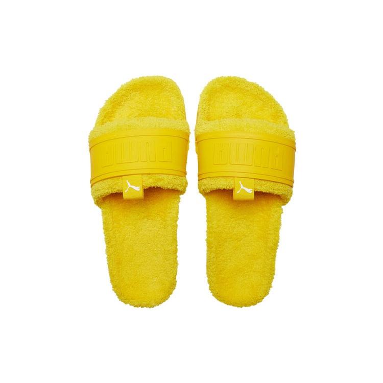 Puma Leadcat Ylm Slide Winter Gelb Verdickt Hausschuhe Gelb Herren 384411-02