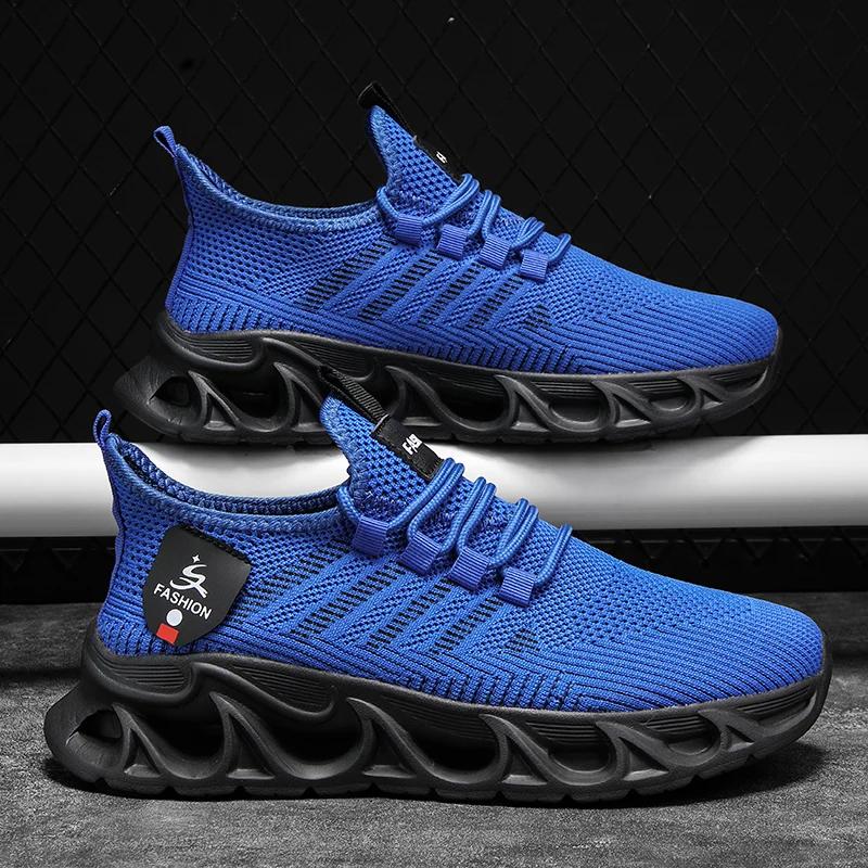 Mens Sport Shoes Breathable Lightweight Sneakers Outdoor Mesh Black Running Shoes Athletic Jogging Tenis Walking Shoes Man Male