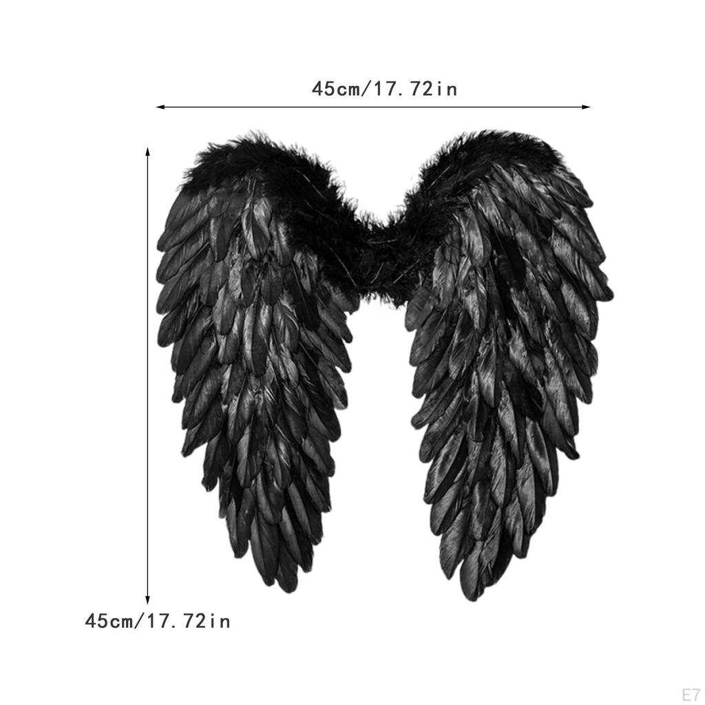 Angel Costume Wings with Halo and Elastic Shoulder Straps