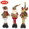 1pc/3pcs, Christmas Dolls Tree Decor New Year Ornament Reindeer Snowman Santa Claus Standing Doll Navidad Decoration Merry Chris