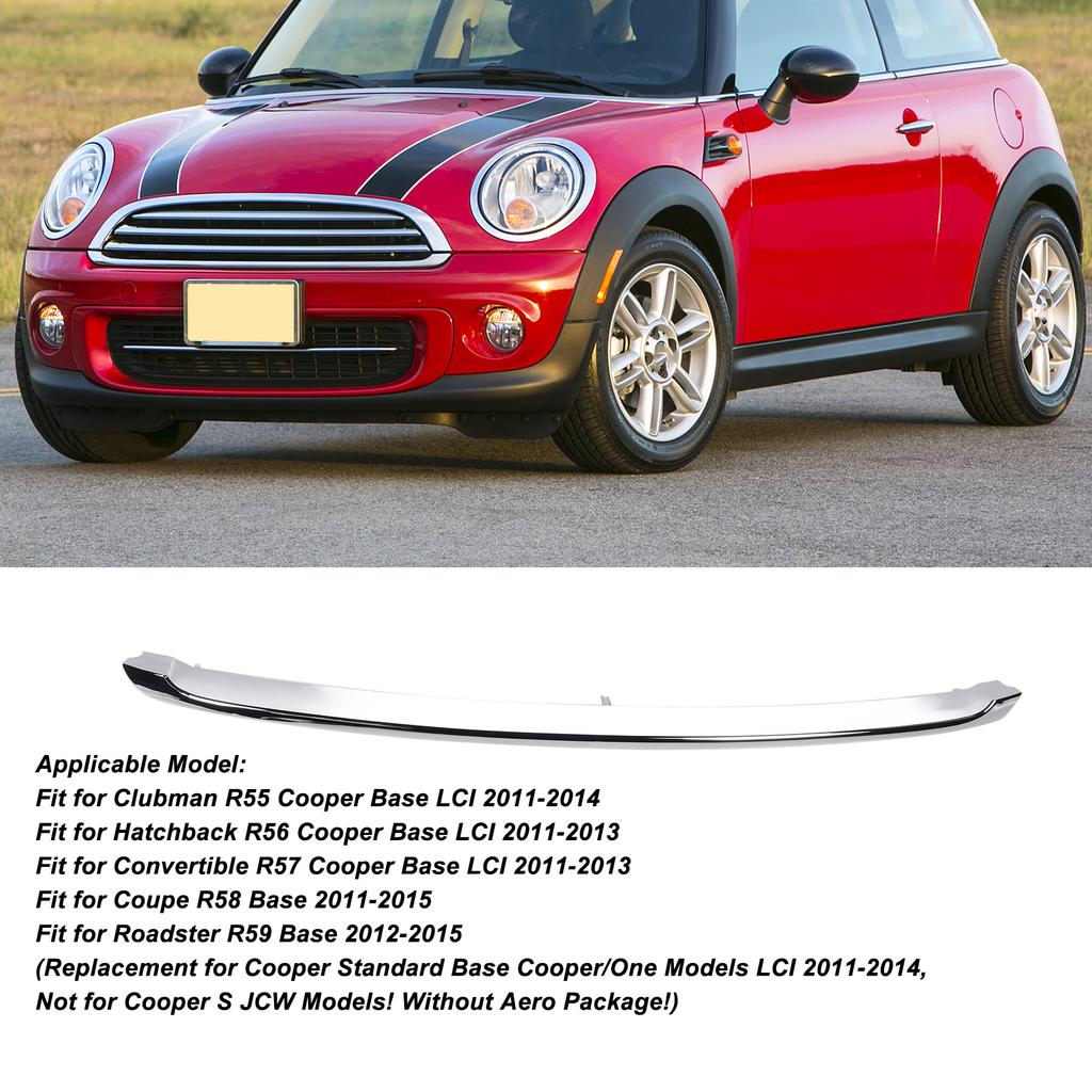 Front Bumper Lower Grille Trim 51112751624 3D Data Scanning Lower Grille Molding Wearproof for Convertible R57 Cooper Base