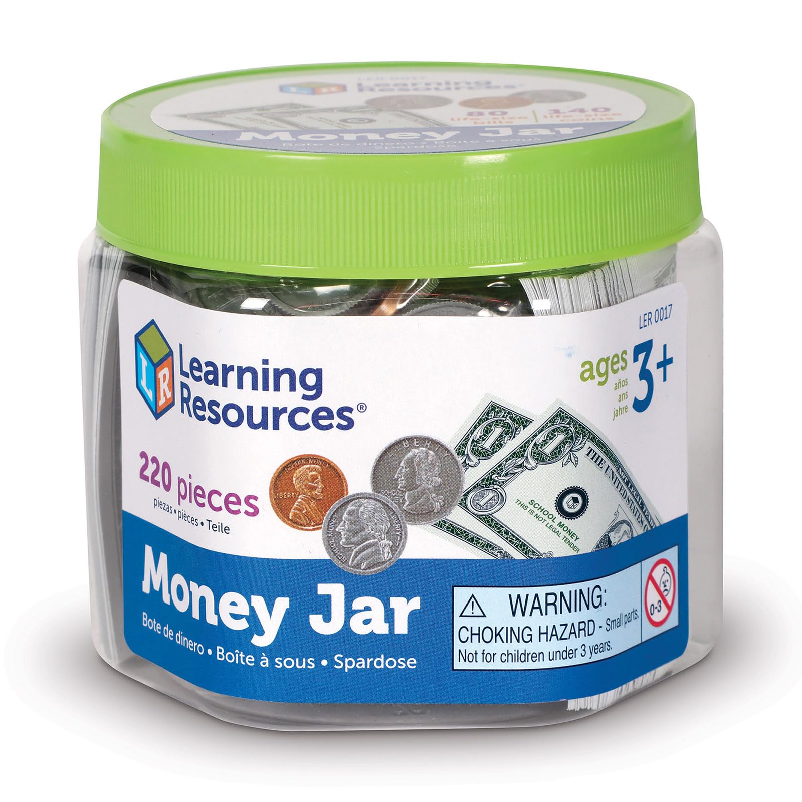 

Learning Resources Money Jar Bill & Coin Set LER 0017