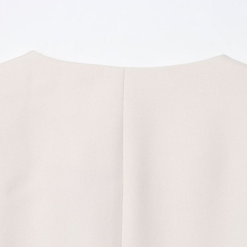 Kaslead New Women clothes Western Style Fashion Simple and Versatile Collarless Blazers 1290948