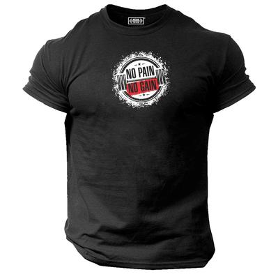 No Pain No Gain T-shirt Abbigliamento Palestra Bodybuilding Allenamento Workout Esercizio Top