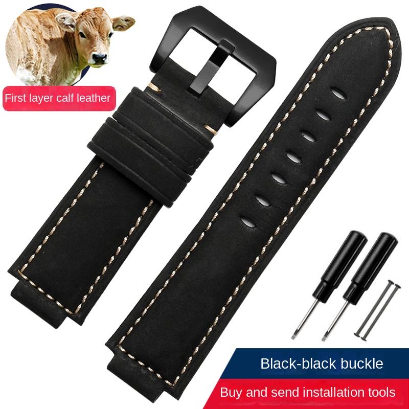 Originální kožený řemínek k hodinkám Pro Timex Tide TW2R55500 T2N720/721/739 TW2T76300 Řemínek k hodinkám 24*16mm konec pro uchycení Řemínky k hodinkám Příslušenství