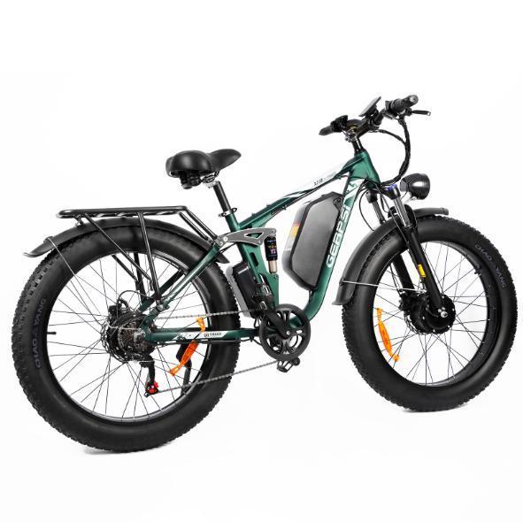 Ebike BLJ DP-2603 3000W Dual Motor 52V 32AH Battery, Front and Rear Shock Absorption, 26-inch Snow Tires, Adult E-Bicycle.